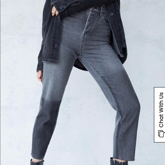 PacSun two-toned high rise straight jeans - Picture 1 of 5